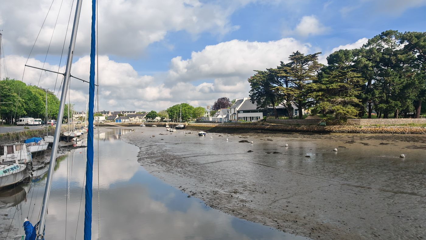 La rivière de l'abbé, pas simple de trouver une mise à l'eau à marrée basse