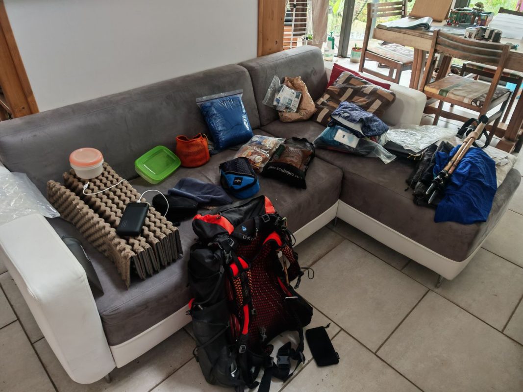 Préparation du sac pour 15 jours de Bivouac