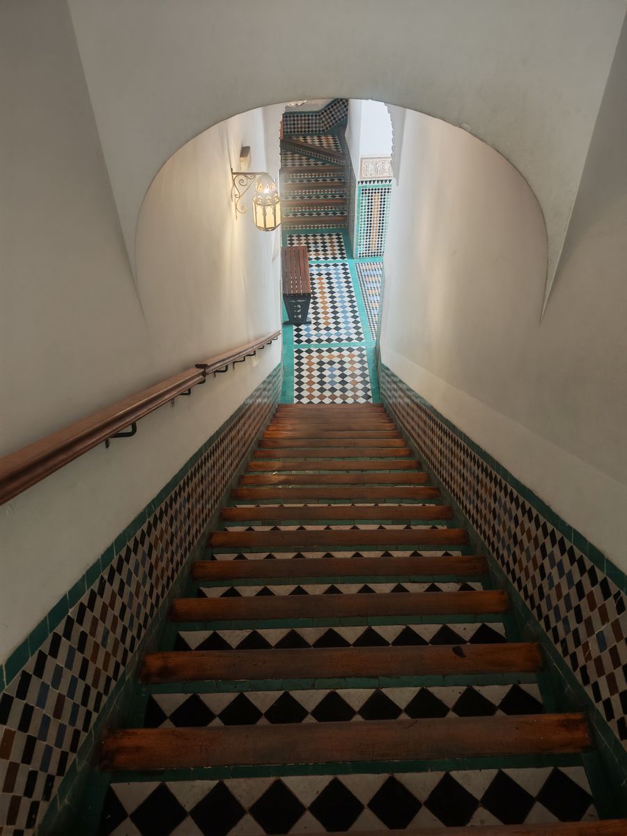 Redescente par l'escalier droit