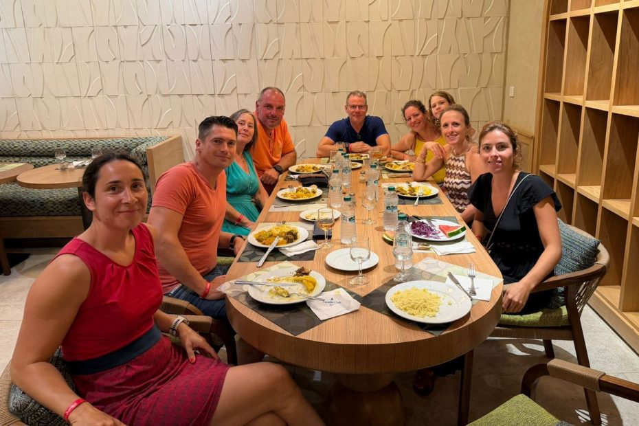 Notre petit groupe au resto