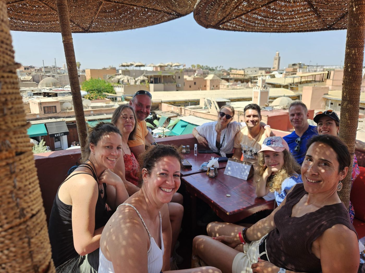 Notre petit groupe au café des épices