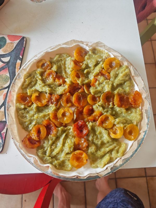Tarte prunes de La Rochelle et Rhubarbe de Concarneau