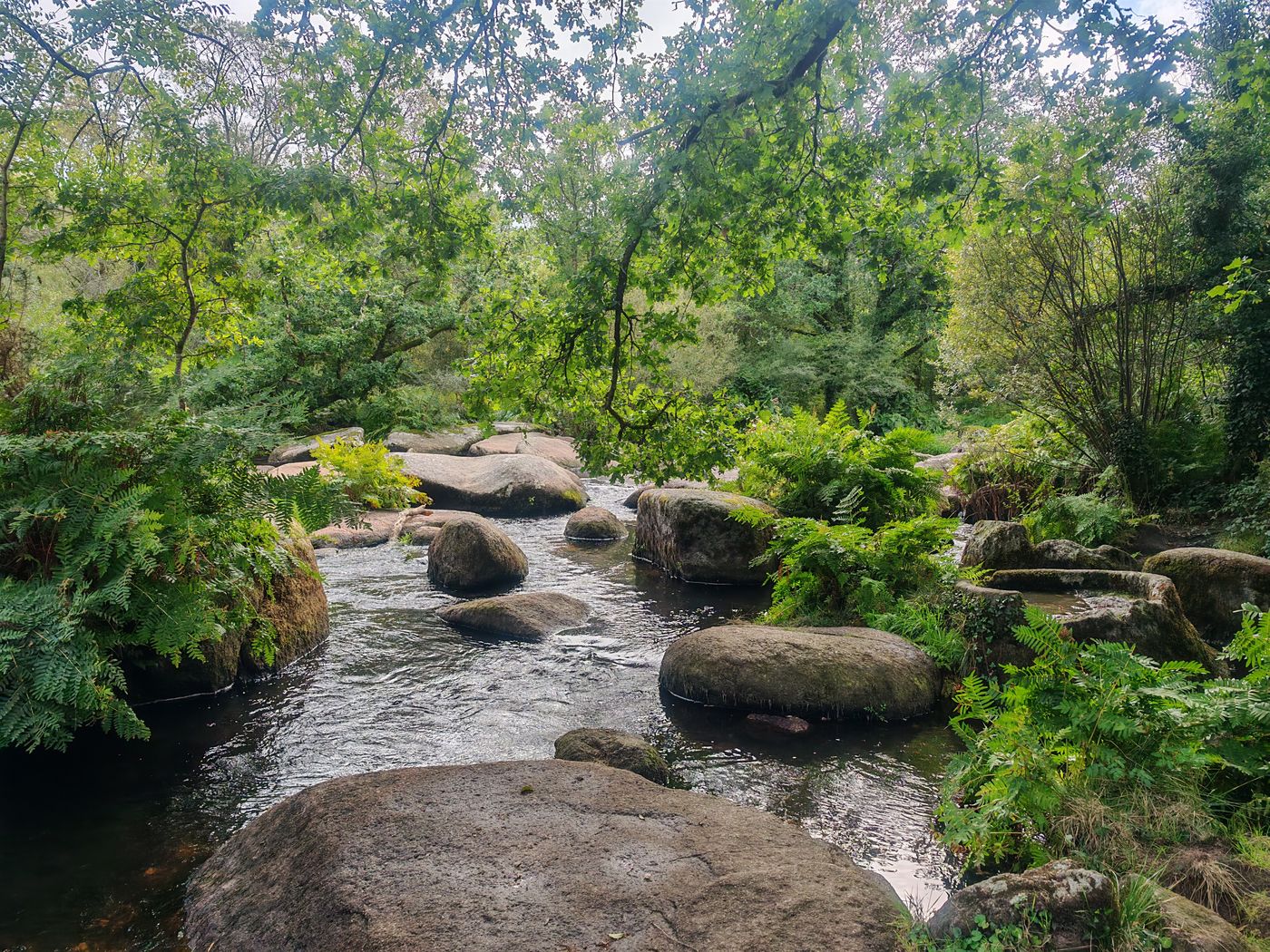 A droite, les vasques