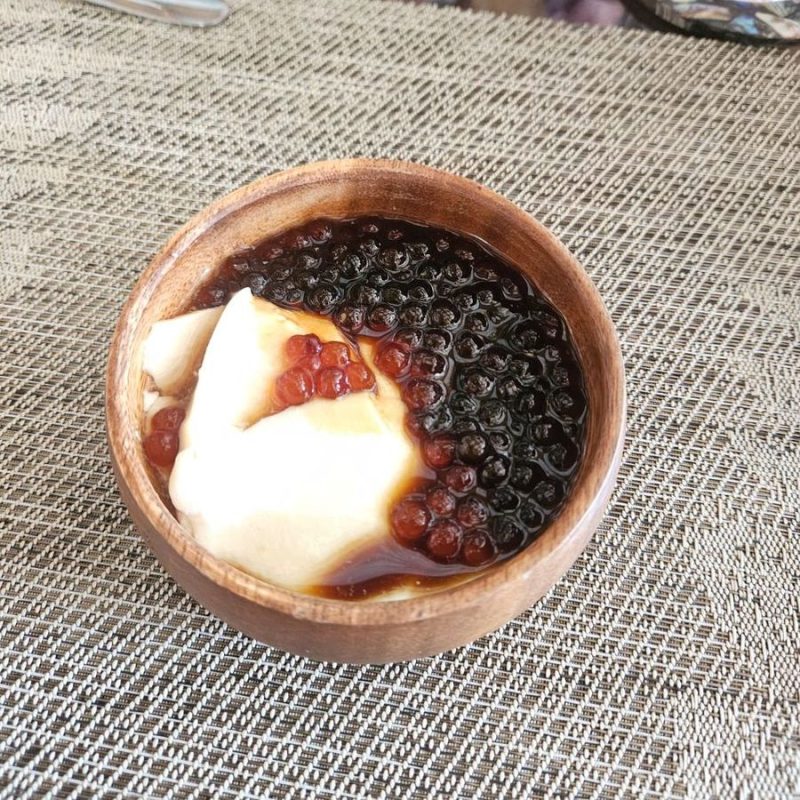 Crème et perles de Soja
