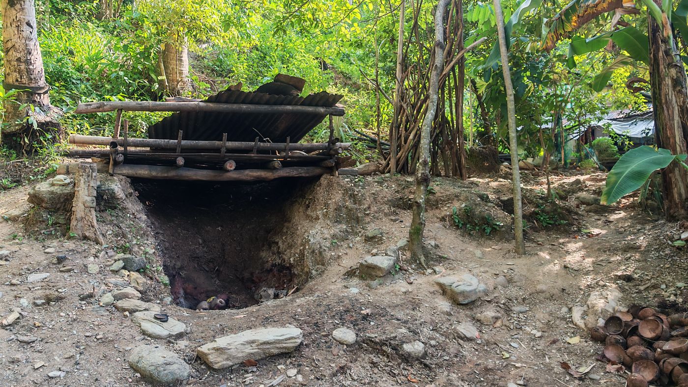 Foyer pour décoller et parfumer les noix de coco