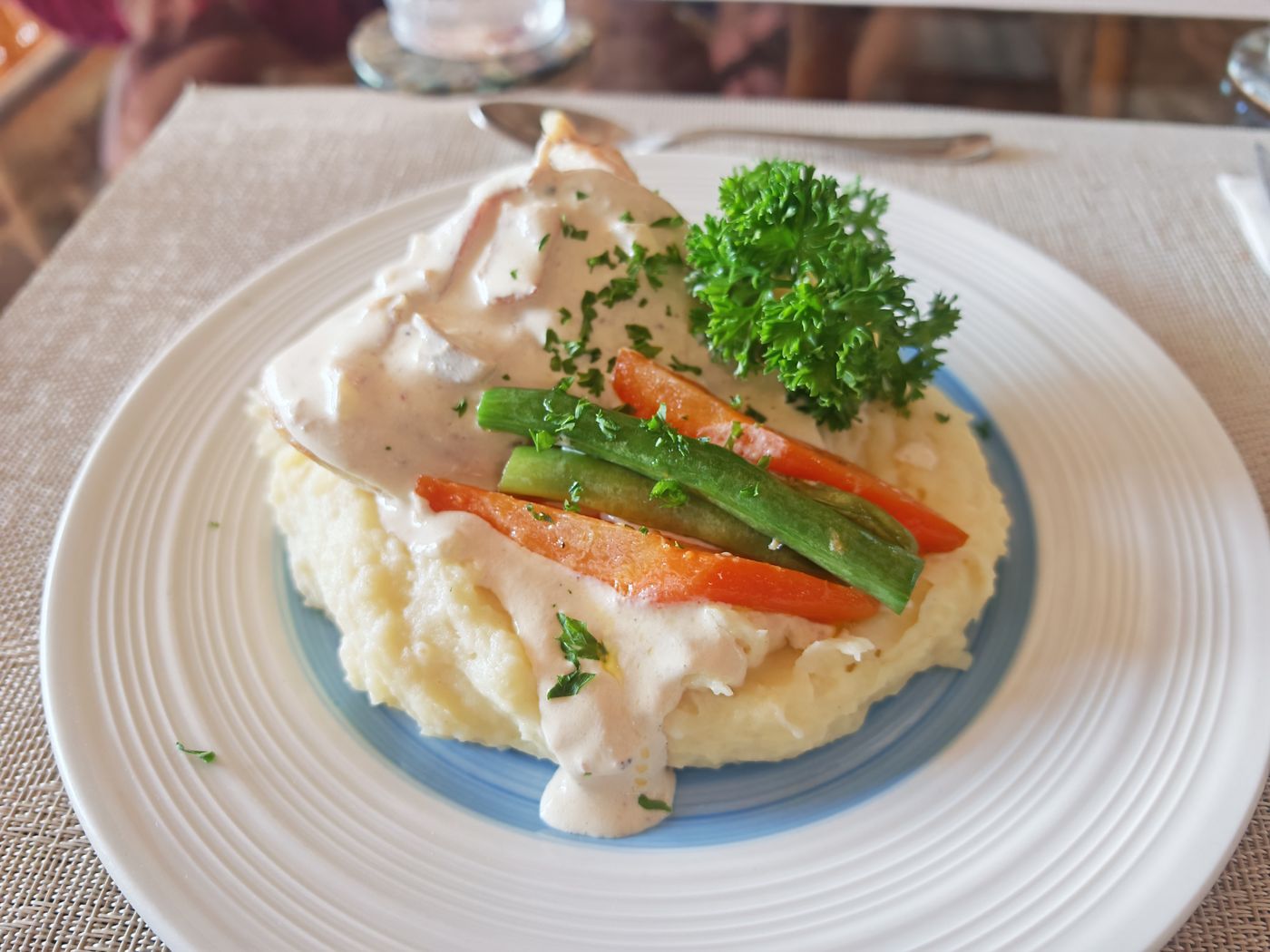 Poulet-crème-purée