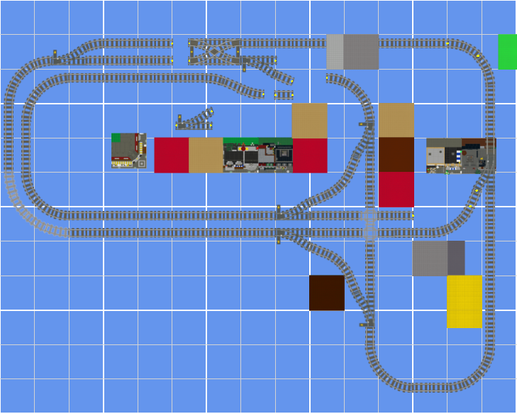 Un essais de ville train avec le Logiciel BlueBrick